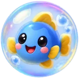 Pet fish in a bubble