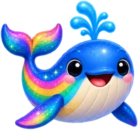 Rainbow whale