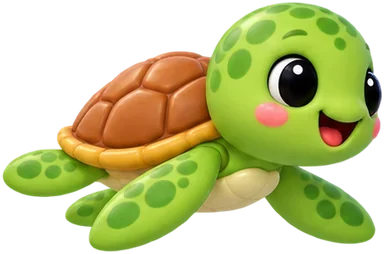 A green sea turtle swimming