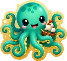 Baby kraken, a rare sticker