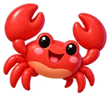 Crab sticker