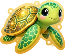 Golden turtle, a rare sticker