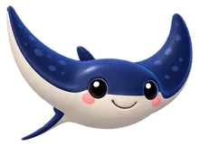 Manta ray sticker