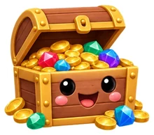 Treasure chest sticker